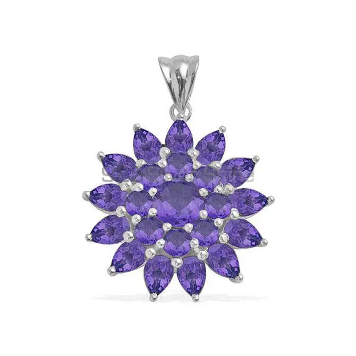 925 Fine Silver Pendants In Amethyst Gemstone Jewelry 925SP1670