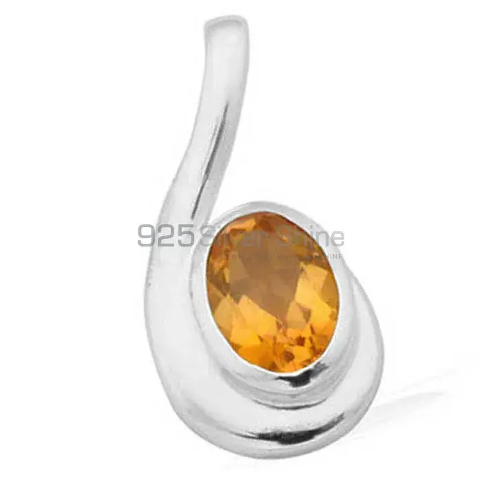 925 Fine Silver Pendants In Citrine Gemstone Jewelry 925SP1620_1