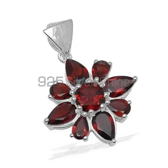 925 Fine Silver Pendants In Garnet Gemstone Jewelry 925SP1420_1
