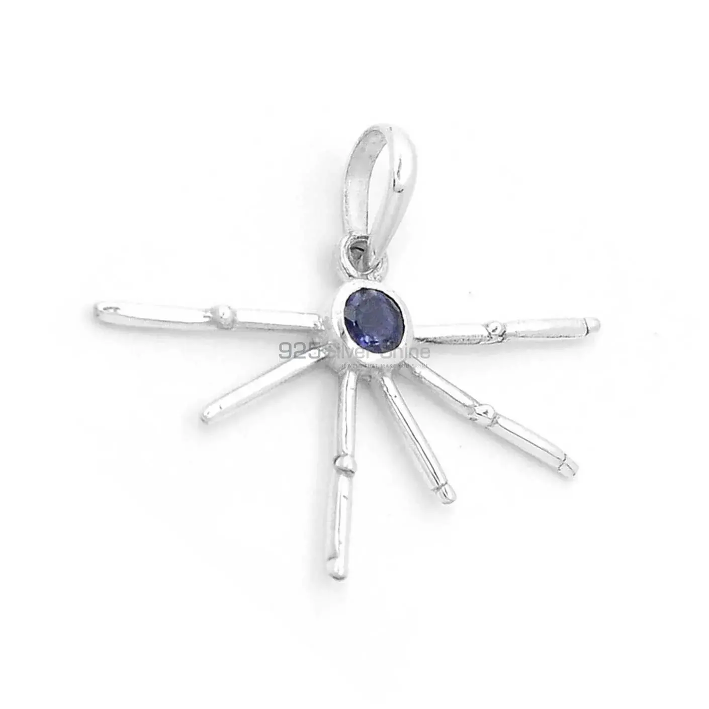 925 Fine Silver Pendants In Iolite Gemstone Jewelry 925SSP323-5_2
