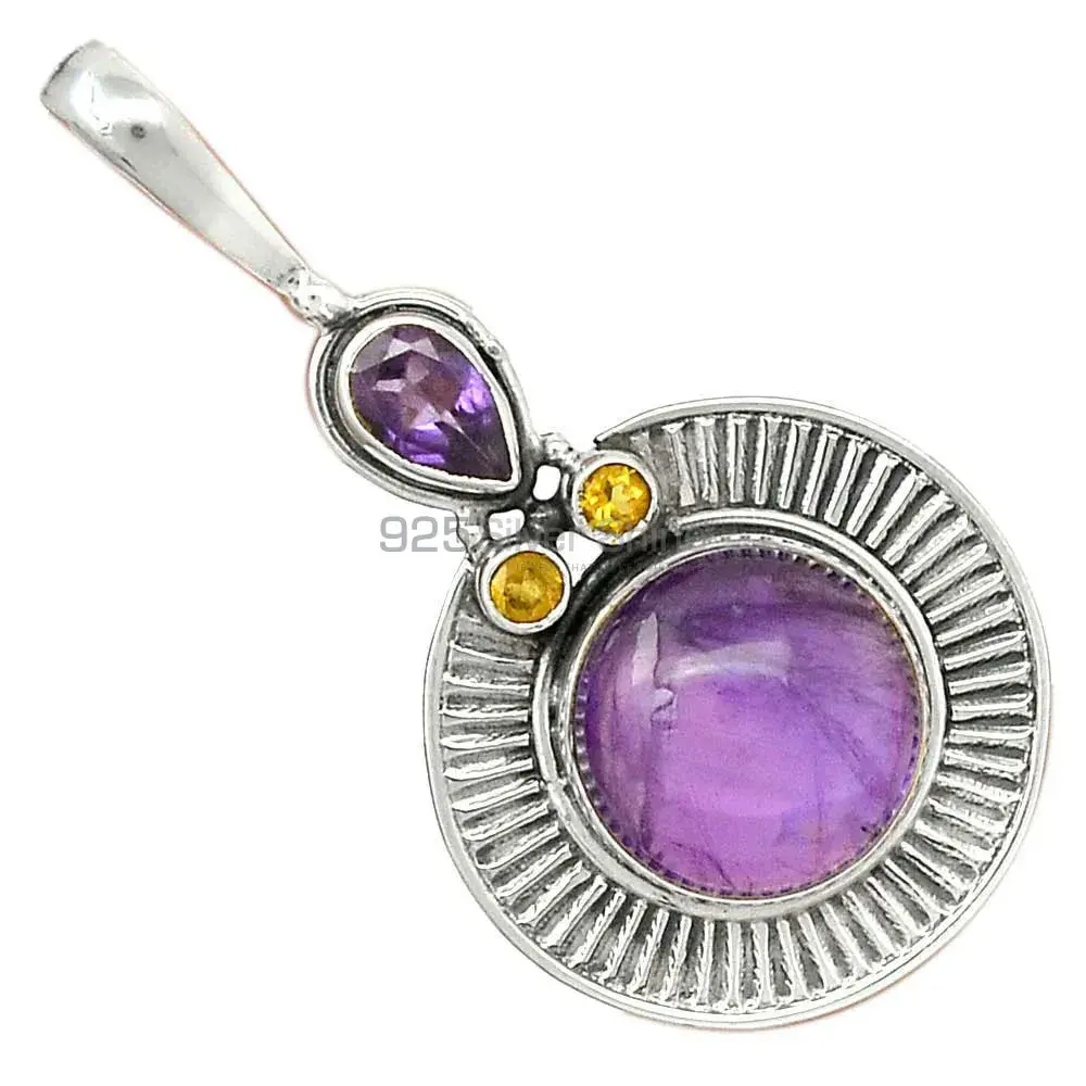 925 Fine Silver Pendants In Multi Gemstone Jewelry 925SP62-1_2