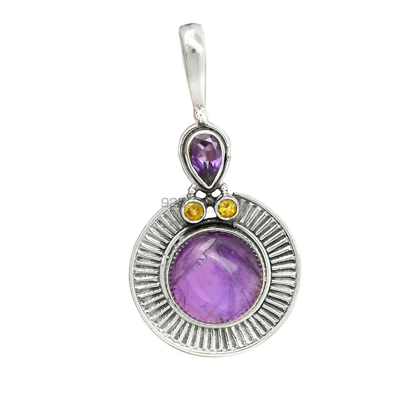 925 Fine Silver Pendants In Multi Gemstone Jewelry 925SP62-1_3