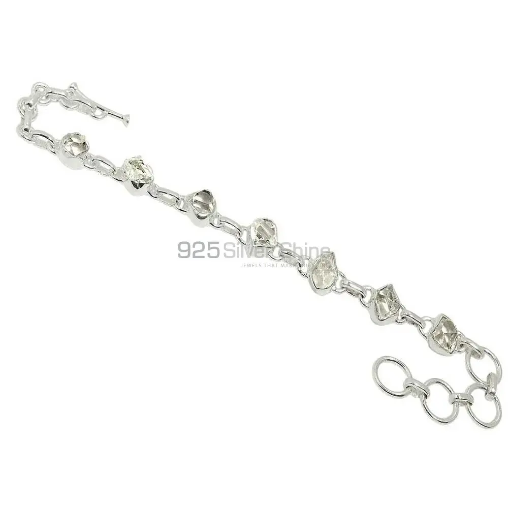 925 Solid Silver Bracelets In Herkimer Diamond Gemstone 925SB268_0