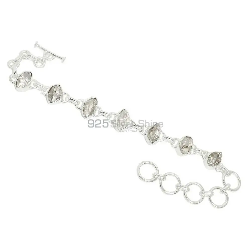 925 Solid Silver Bracelets In Herkimer Diamond Gemstone 925SB268_2
