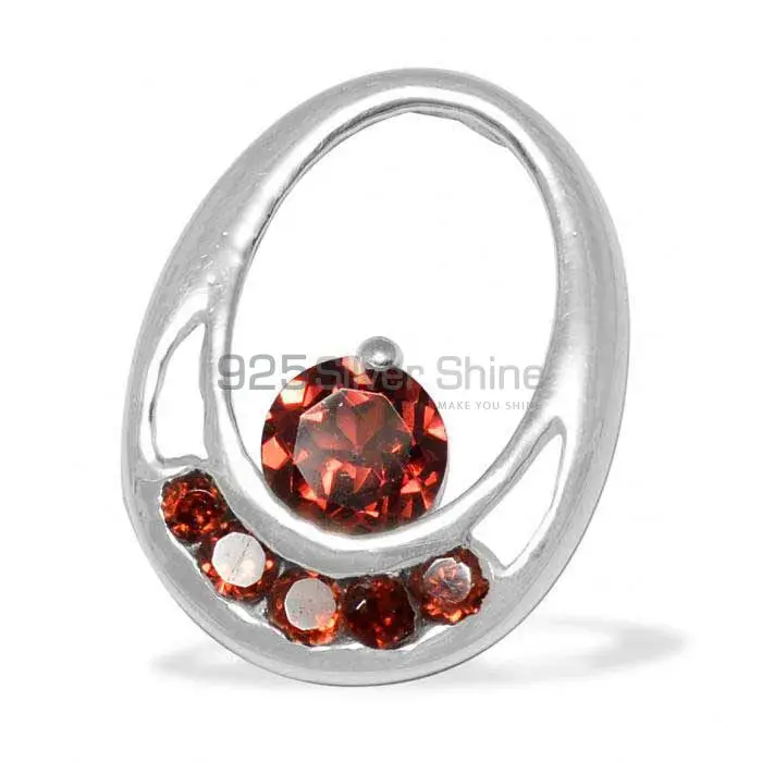 925 Solid Silver Pendants In Garnet Gemstone Jewelry 925SP1569_1