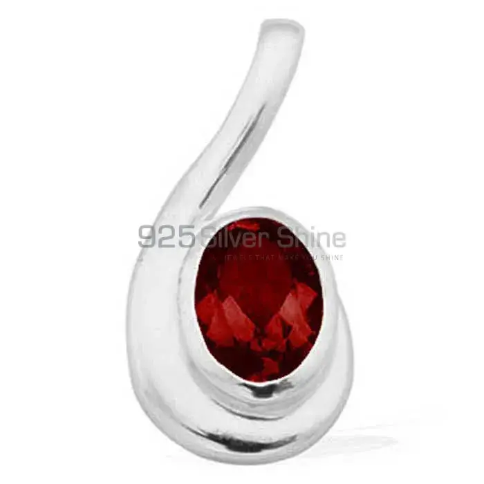 925 Solid Silver Pendants In Garnet Gemstone Jewelry 925SP1619_0