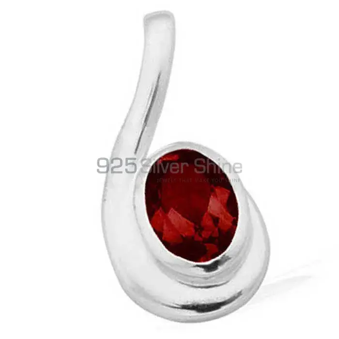 925 Solid Silver Pendants In Garnet Gemstone Jewelry 925SP1619_1