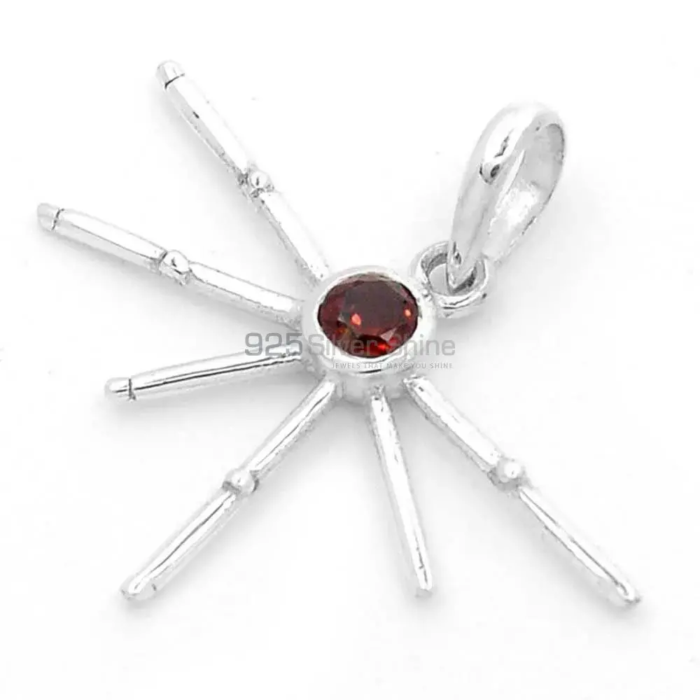 925 Solid Silver Pendants In Garnet Gemstone Jewelry 925SSP323-4_0