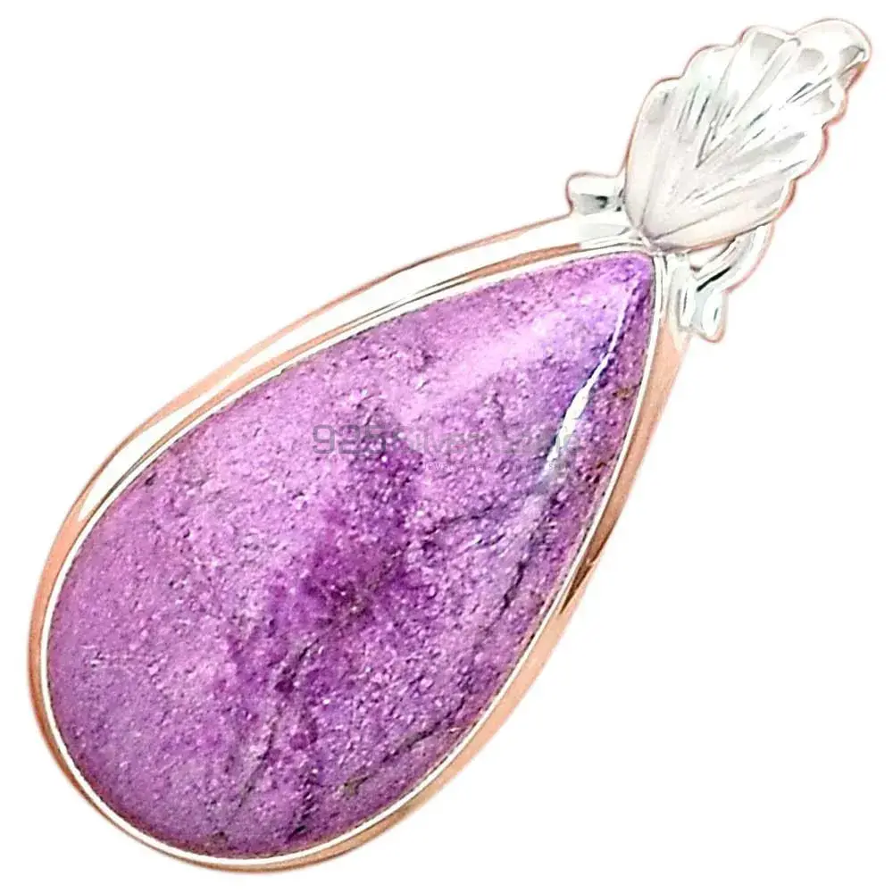 925 Solid Silver Pendants In Purpurite Gemstone Jewelry 925SP147_3