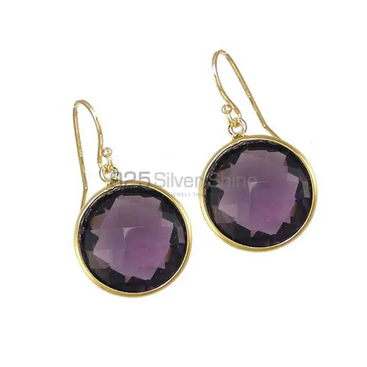 925 Sterling Silver Earrings In Natural Amethyst Gemstone 925SE1940_1