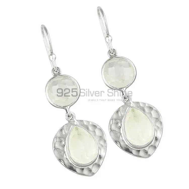 925 Sterling Silver Earrings In Semi Precious Crystal Gemstone 925SE1835_1