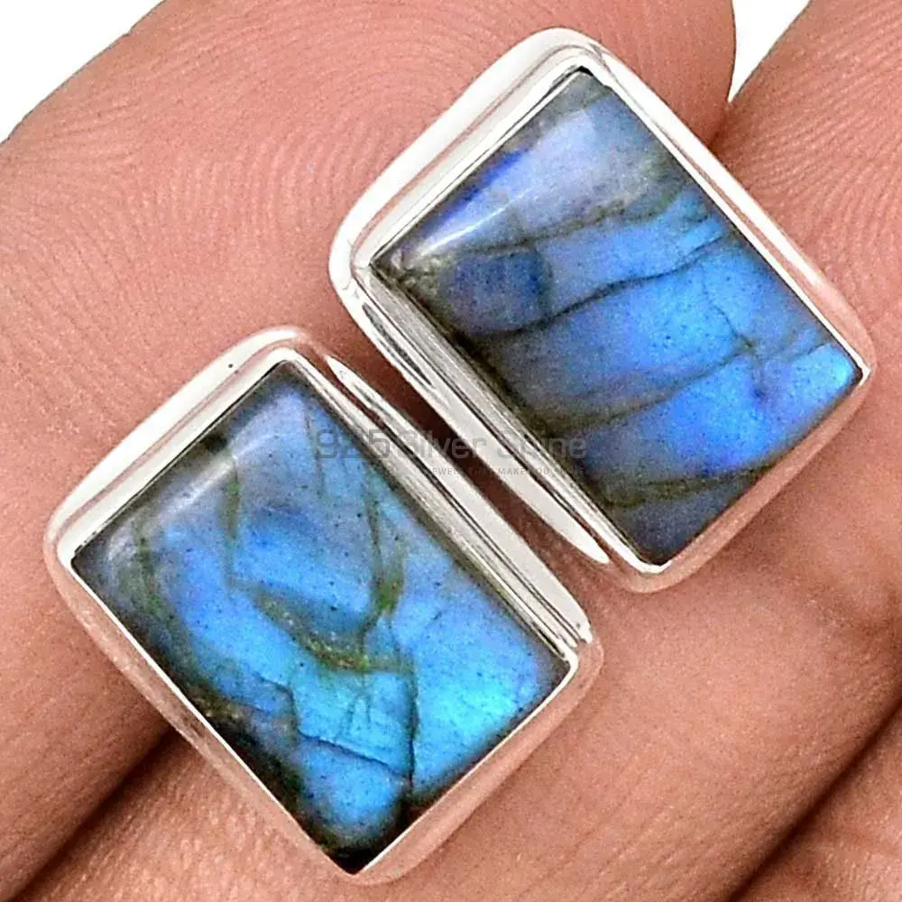 925 Sterling Silver Earrings In Semi Precious Labradorite Gemstone 925SE2252_1