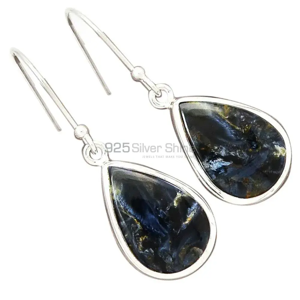925 Sterling Silver Earrings In Genuine Pietersite Gemstone 925SE2362_7
