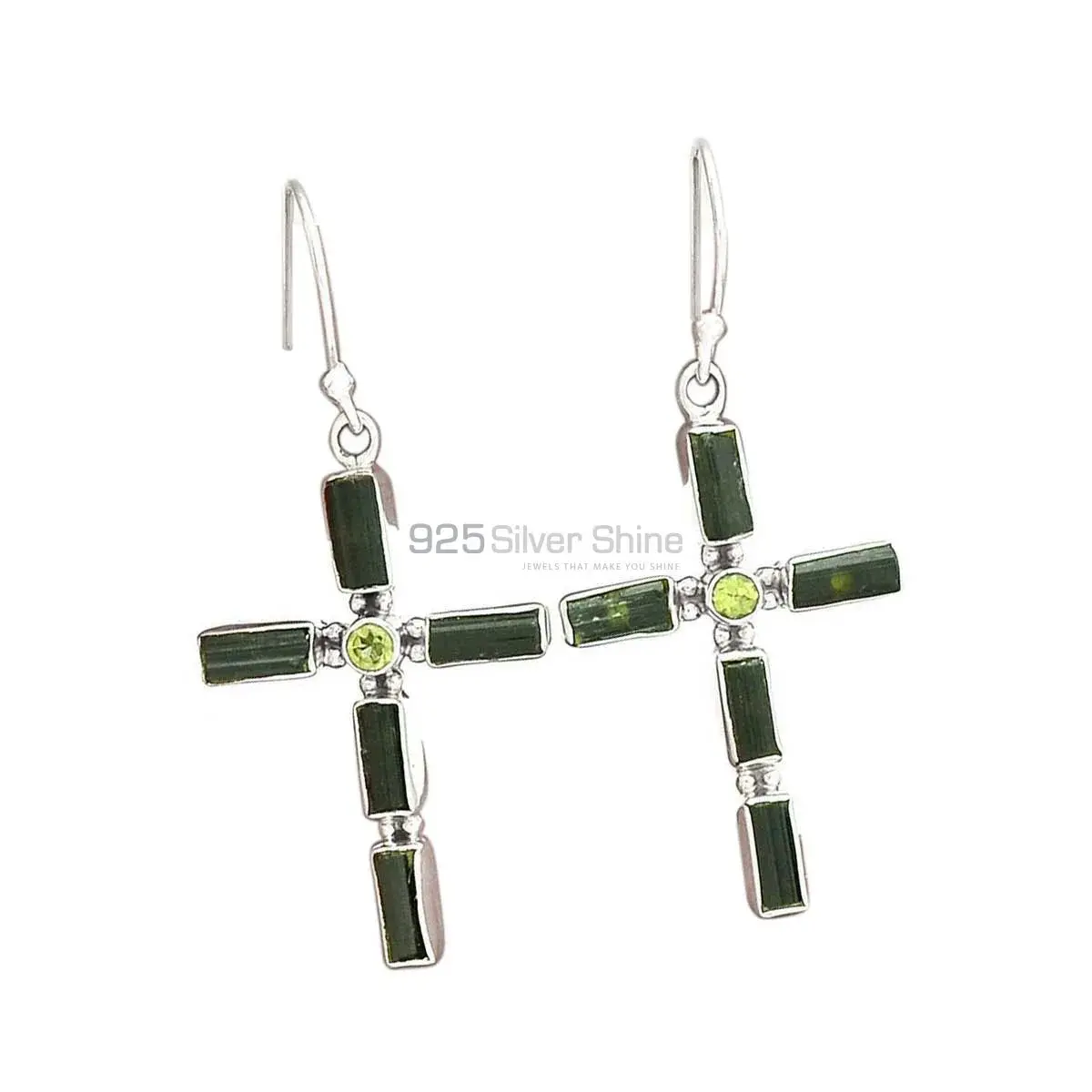 925 Sterling Silver Earrings In Semi Precious Multi Gemstone 925SE2837_0