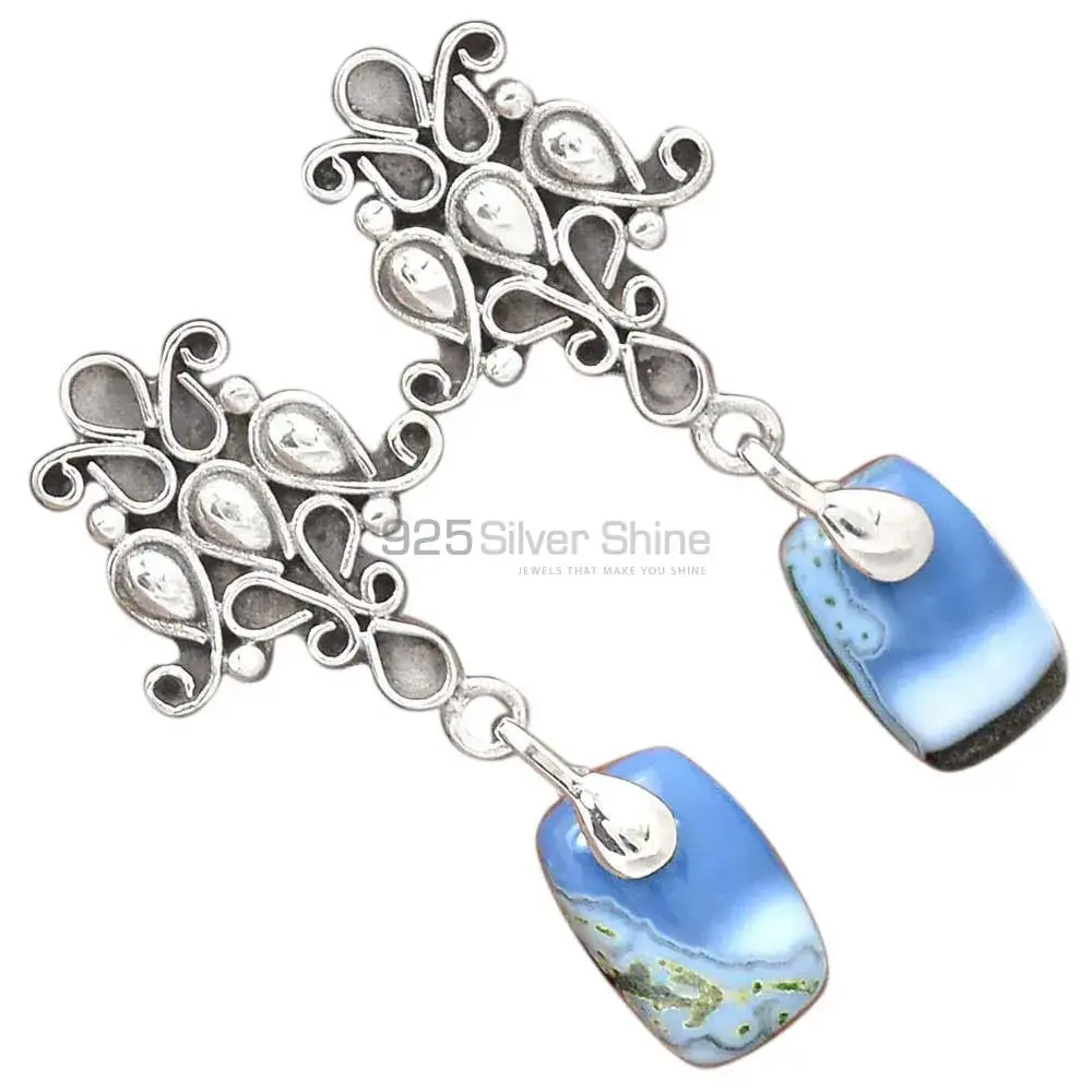 925 Sterling Silver Earrings In Natural Agate Gemstone 925SE2038_2