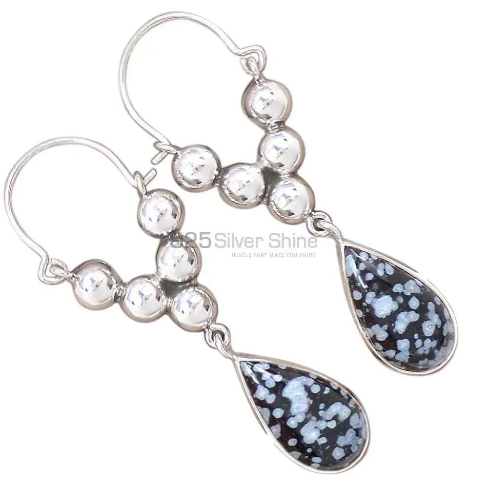 925 Sterling Silver Earrings In Genuine Gemstone 925SE3066_2