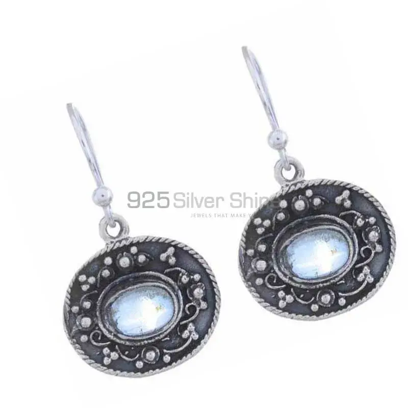 925 Sterling Silver Handmade Earrings In Blue Topaz Gemstone Jewelry 925SE1210_1