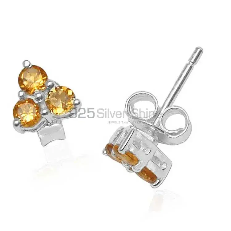 925 Sterling Silver Handmade Earrings In Citrine Gemstone Jewelry 925SE745_1