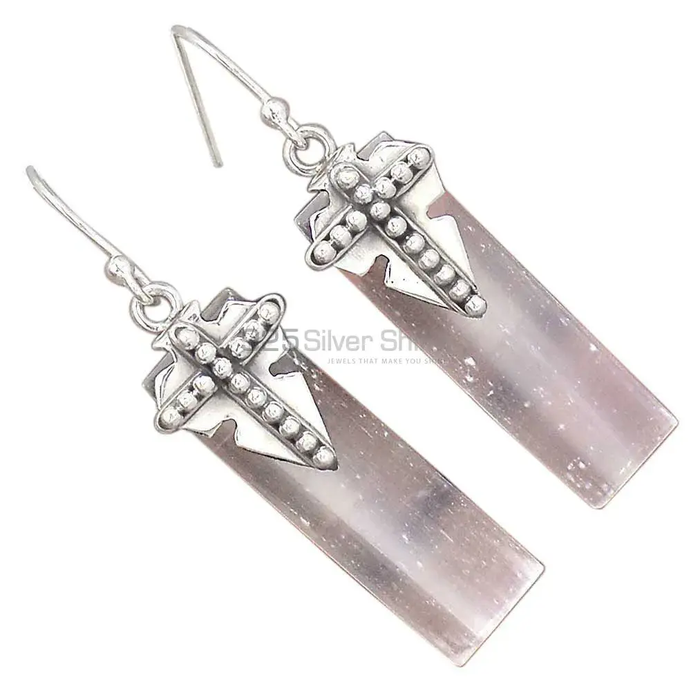 925 Sterling Silver Handmade Earrings In calcite Gemstone Jewelry 925SE2619_1