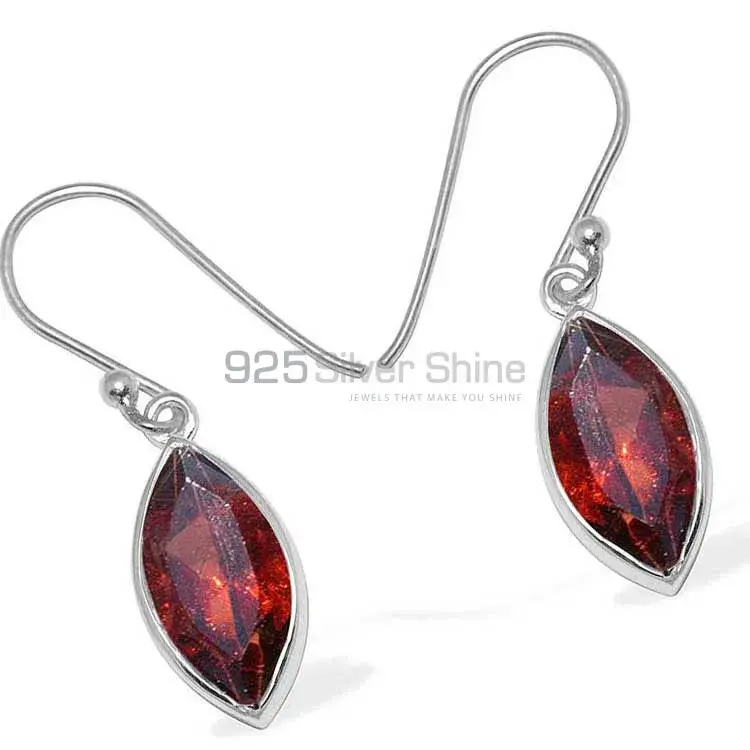 925 Sterling Silver Handmade Earrings Suppliers In Garnet Gemstone Jewelry 925SE1141_0