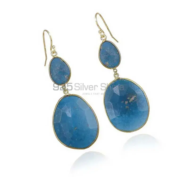 925 Sterling Silver Handmade Earrings In Lapis Gemstone Jewelry 925SE1886_1