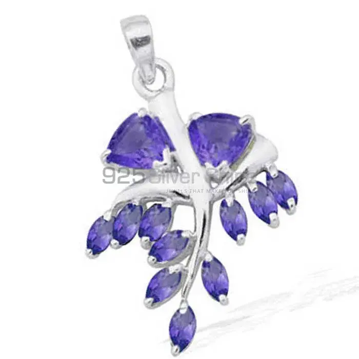 925 Sterling Silver Handmade Pendants In Amethyst Gemstone Jewelry 925SP1666_0