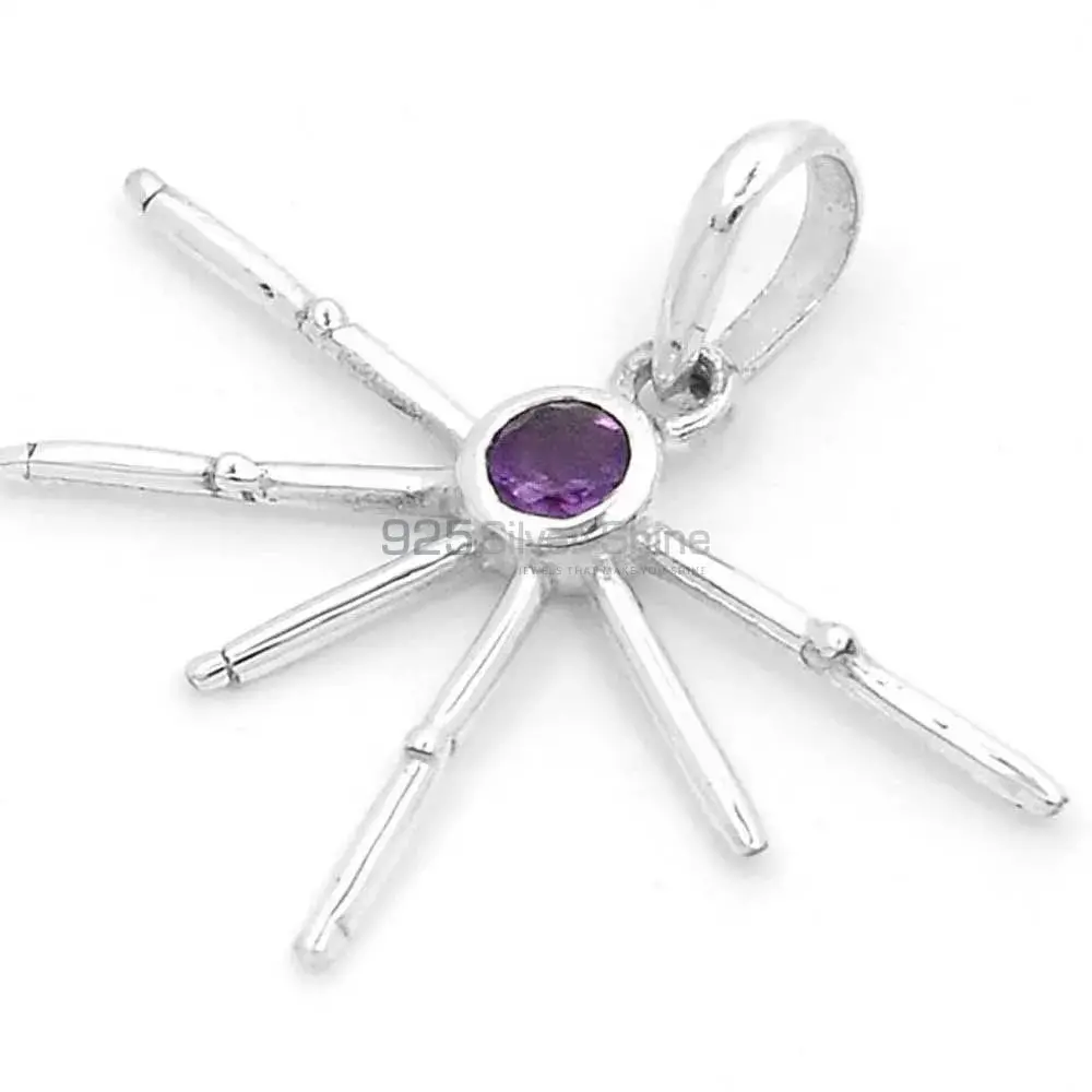 925 Sterling Silver Handmade Pendants In Amethyst Gemstone Jewelry 925SSP323-1_1