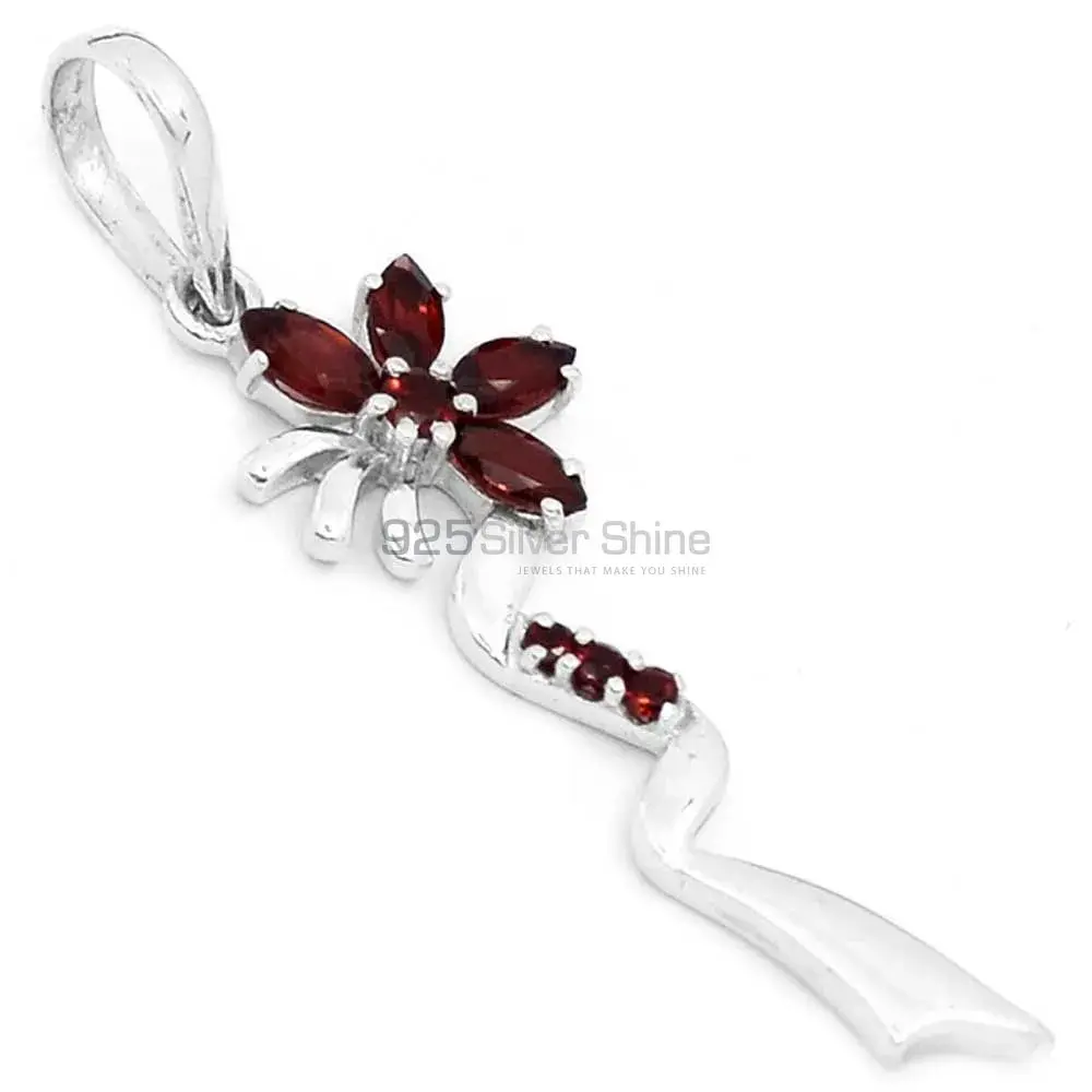 925 Sterling Silver Handmade Pendants In Garnet Gemstone Jewelry 925SP212-5_2
