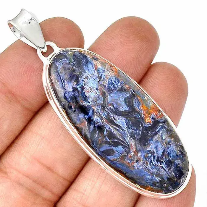 925 Sterling Silver Handmade Pendants In Pietersite Gemstone Jewelry 925SP144_1