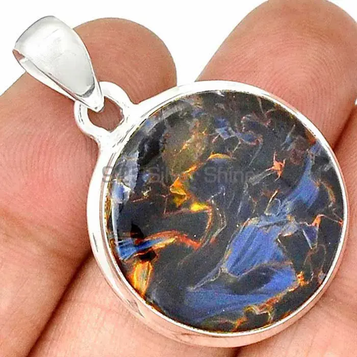 925 Sterling Silver Handmade Pendants In Pietersite Gemstone Jewelry 925SP144_13
