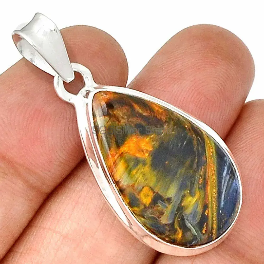 925 Sterling Silver Handmade Pendants In Pietersite Gemstone Jewelry 925SP144_17