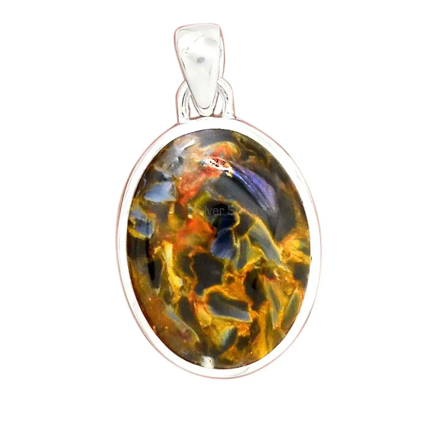 925 Sterling Silver Handmade Pendants In Pietersite Gemstone Jewelry 925SP144_5