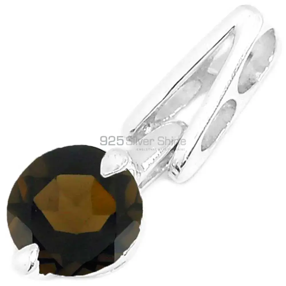 925 Sterling Silver Handmade Pendants In Smokey Gemstone Jewelry 925SSP301-1_1