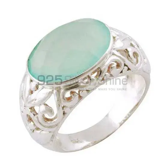 925 Sterling Silver Handmade Rings In Chalcedony Gemstone Jewelry 925SR3400_1