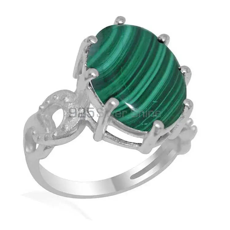 925 Sterling Silver Handmade Rings In Malachite Gemstone Jewelry 925SR1875_1