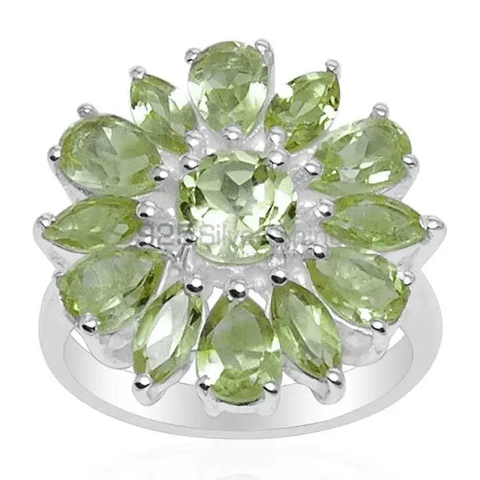 925 Sterling Silver Handmade Rings In Peridot Gemstone Jewelry 925SR1571_0