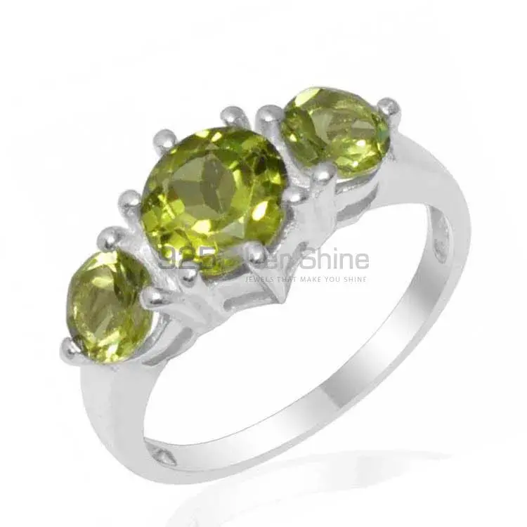 925 Sterling Silver Handmade Rings In Peridot Gemstone Jewelry 925SR1808_1