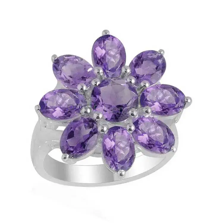925 Sterling Silver Handmade Rings In Amethyst Gemstone Jewelry 925SR2110_1