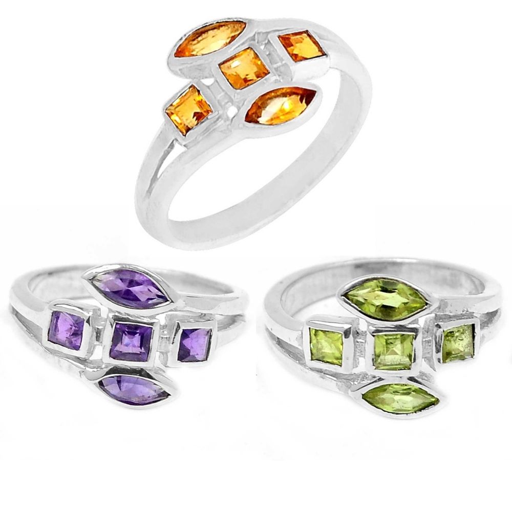 925 Sterling Silver Handmade Rings In Amethyst Gemstone Jewelry 925SR886_2