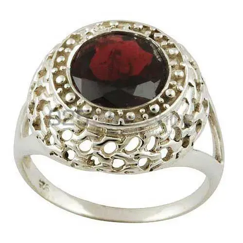 Sterling Silver Garnet Gemstone Engagement Rings 925SR3556_0