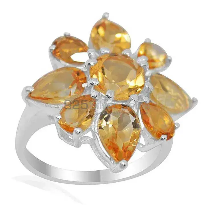925 Sterling Silver Handmade Rings In Citrine Gemstone Jewelry 925SR2032_1