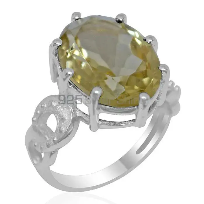 925 Sterling Silver Handmade Rings In Lemon Topaz Gemstone Jewelry 925SR1874_0