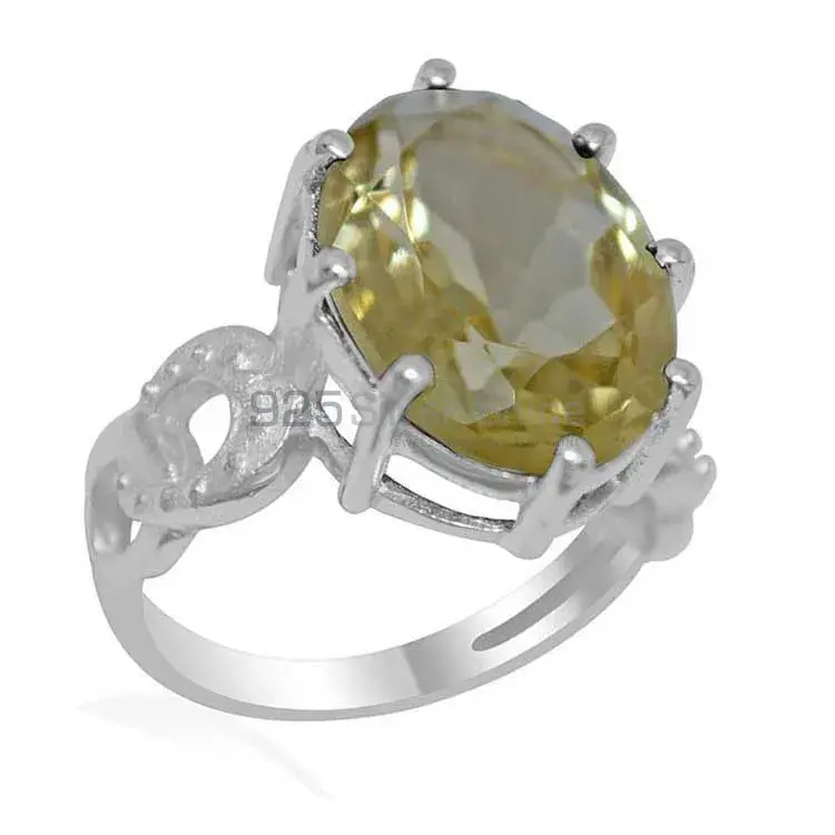 925 Sterling Silver Handmade Rings In Lemon Topaz Gemstone Jewelry 925SR1874_1