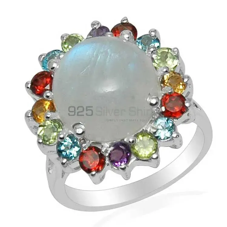 925 Sterling Silver Handmade Rings In Multi Gemstone Jewelry 925SR1491_1