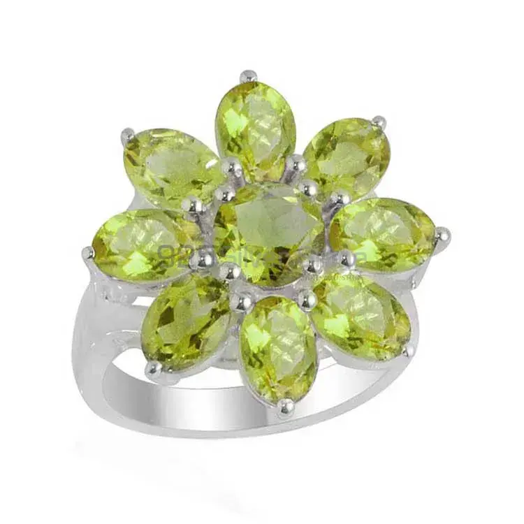 925 Sterling Silver Handmade Rings In Peridot Gemstone Jewelry 925SR2111_1