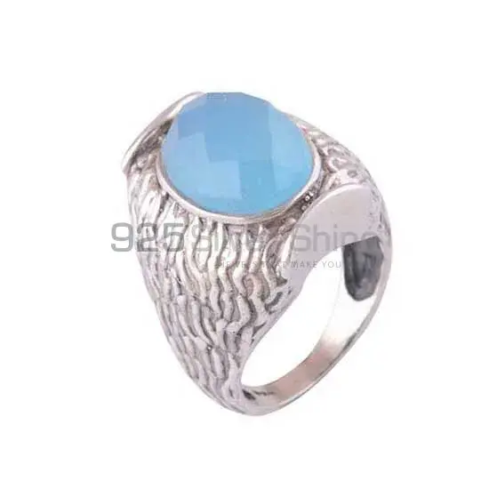 925 Sterling Silver Rings In Genuine Chalcedony Gemstone 925SR3534_1