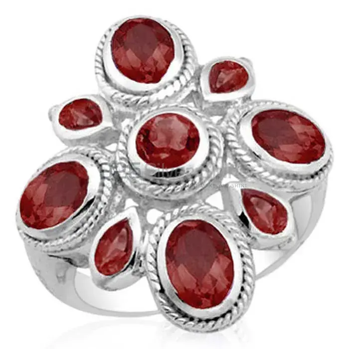 925 Sterling Silver Rings In Genuine Garnet Gemstone 925SR1784