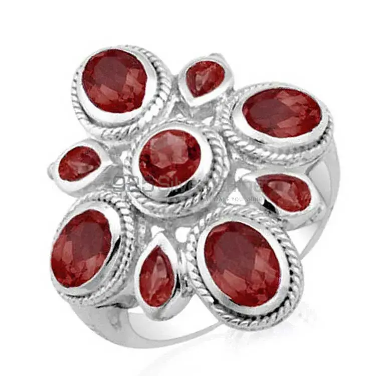 925 Sterling Silver Rings In Genuine Garnet Gemstone 925SR1784_0