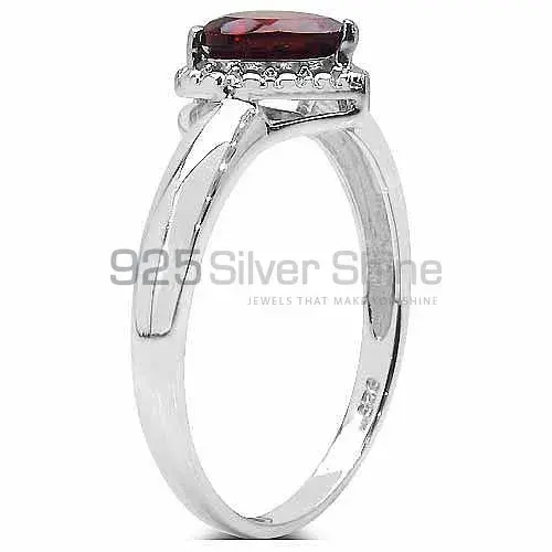 Red Garnet Stone Sterling Silver Rings Jewelry 925SR3376_2