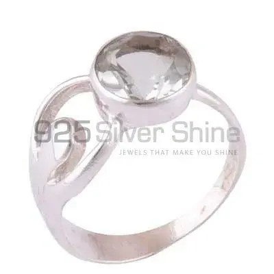 Sterling Silver Green Amethyst Cut Stone Rings 925SR3964_0